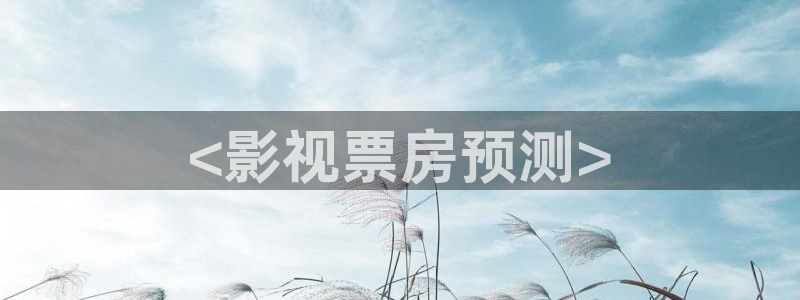 樱桃视频隐藏入口：<影视票房预测>